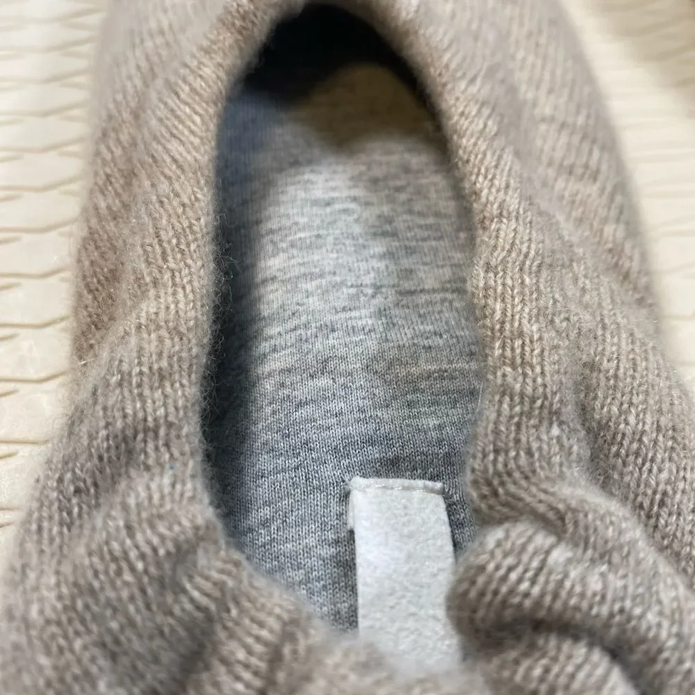 NWT SKIN Girls 100% Cashmere Mocha Ballet Slippers House-shoes - Size XS/ 3-4
